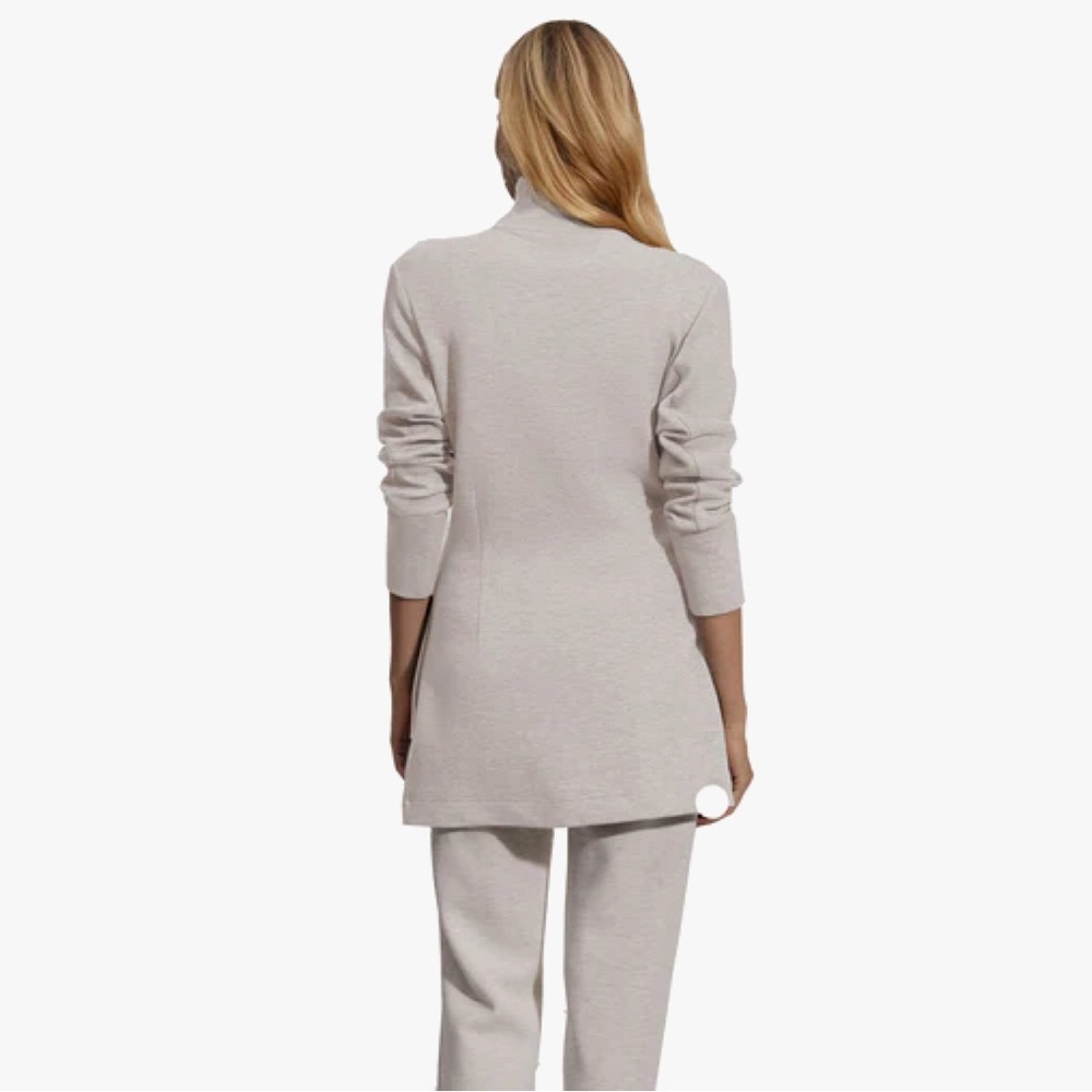Varley Light Gray Anset wrap jacket SZ XL button closure super soft athleisure - Picture 4 of 16